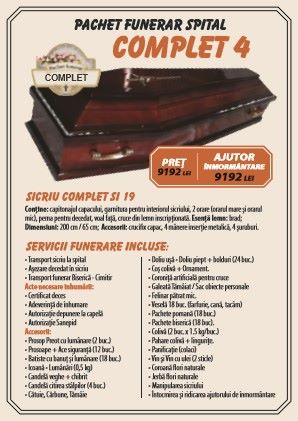 Pachet Funerar Pensionari Spital Complet